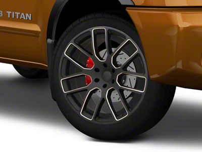 Black Rhino Kunene Matte Black Dart Tint Milled 6-Lug Wheel; 22x9.5; 25mm Offset (04-15 Titan)