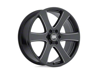 Black Rhino Haka Gloss Black with Milled Spokes 6-Lug Wheel; 20x8.5; 30mm Offset (05-21 Frontier)