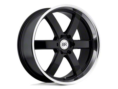 Black Rhino Pondora Gloss Black with Machine Ring 6-Lug Wheel; 20x8.5; 18mm Offset (05-21 Frontier)