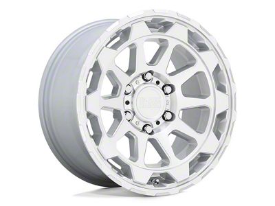Black Rhino Rotor Gloss Silver with Mirror Cut Face 6-Lug Wheel; 17x8.5; 12mm Offset (05-21 Frontier)