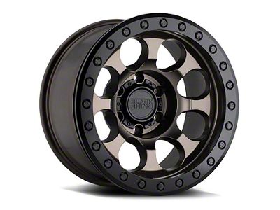 Black Rhino Riot Matte Bronze with Black Ring 6-Lug Wheel; 17x8.5; -30mm Offset (05-15 Tacoma)