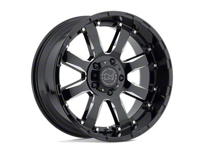 Black Rhino Sierra Gloss Black with Milled Spokes 5-Lug Wheel; 22x10; 0mm Offset (07-13 Tundra)