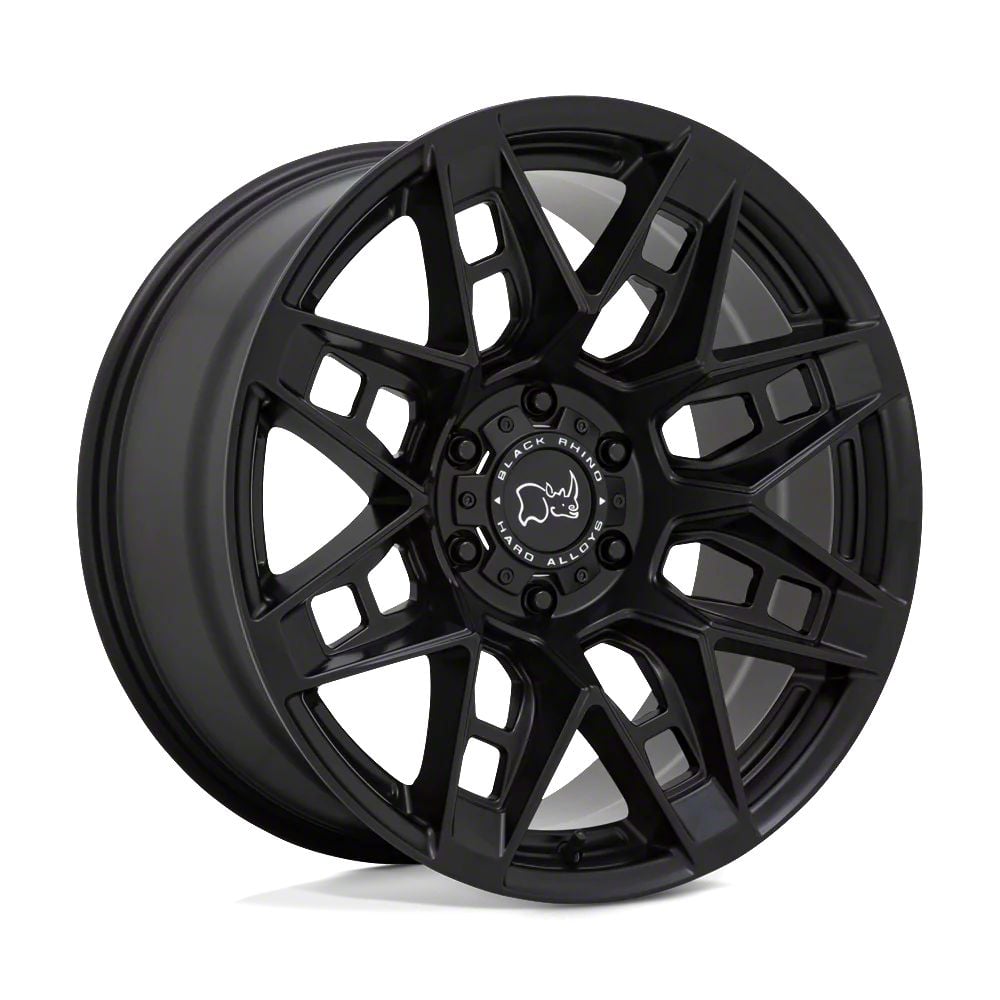 Black Rhino Tundra Caprock Matte Black 5-Lug Wheel; 20x9.5