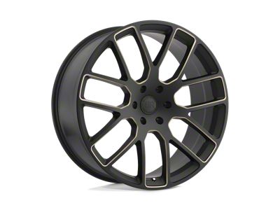 Black Rhino Kunene Matte Black with Dark Tint Milled Spokes 5-Lug Wheel; 24x10; 30mm Offset (07-13 Tundra)