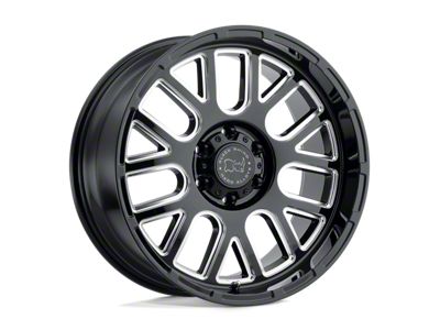 Black Rhino Pismo Gloss Black with Milled Spokes 5-Lug Wheel; 18x9.5; 6mm Offset (07-13 Tundra)