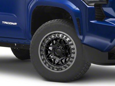 Black Rhino Alpha Matte Black with Gunmetal Lip 6-Lug Wheel; 18x9; 0mm Offset (24-25 Tacoma)