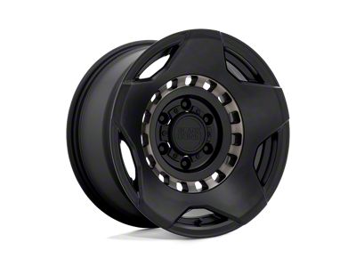 Black Rhino Muzzle Matte Black with Machined Tinted Ring 6-Lug Wheel; 17x9; -18mm Offset (24-25 Tacoma)
