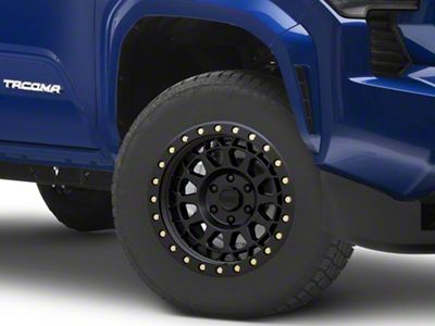 Black Rhino Primm Matte Black with Brass Bolts 6-Lug Wheel; 17x9; -12mm Offset (24-25 Tacoma)