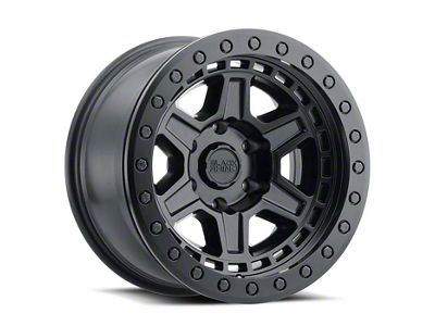 Black Rhino Reno Beadlock Matte Black with Black Bolts 6-Lug Wheel; 17x8.5; 0mm Offset (24-25 Tacoma)