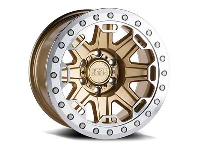 Black Rhino Rift Beadlock Matte Gold 6-Lug Wheel; 17x8.5; -30mm Offset (24-25 Tacoma)