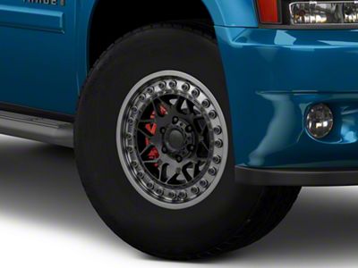 Black Rhino Alpha Matte Black with Gunmetal Lip 6-Lug Wheel; 17x9; -12mm Offset (25-26 4Runner)