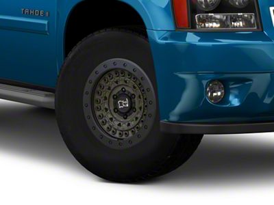 Black Rhino Barricade Olive Drab Green with Black Rock Guard 6-Lug Wheel; 17x8.5; -18mm Offset (25-26 4Runner)