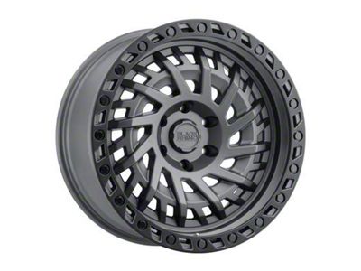 Black Rhino Shredder Matte Gunmetal 6-Lug Wheel; 17x9; 0mm Offset (25-26 4Runner)