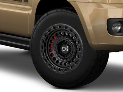 Black Rhino Sentinel Matte Black 6-Lug Wheel; 17x8.5; -10mm Offset (03-09 4Runner)