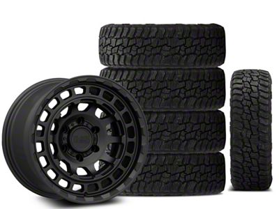 Black Rhino 17x8.5 Black Rhino Chamber & 33in Mickey Thompson All-Terrain Baja Boss A/T Tire Package; Set of 5 (21-26 Bronco, Excluding Raptor)