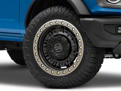 Black Rhino Abrams Gloss Gunblack with Machined Dark Tint 6-Lug Wheel; 20x9.5; 12mm Offset (21-25 Bronco, Excluding Raptor)