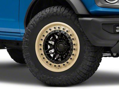 Black Rhino Alpha Matte Black with Sand Lip 6-Lug Wheel; 18x9; 20mm Offset (21-25 Bronco, Excluding Raptor)