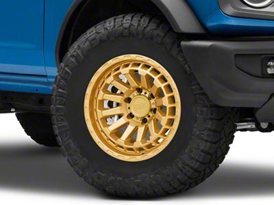 Black Rhino Raid Gold 6-Lug Wheel; 17x8.5; 0mm Offset (21-25 Bronco, Excluding Raptor)