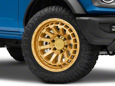 Black Rhino Raid Gold 6-Lug Wheel; 20x9.5; 12mm Offset (21-25 Bronco, Excluding Raptor)