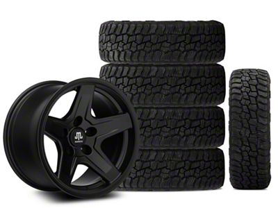 17x9 Mammoth Boulder & 35in Mickey Thompson All-Terrain Baja Boss A/T Tire Package; Set of 5 (18-25 Jeep Wrangler JL)