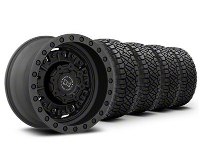 18x9.5 Black Rhino Abrams Wheel & 35in 35x12.50R18 NITTO All-Terrain Ridge Grappler A/T Tire Package (20-25 Jeep Gladiator JT)
