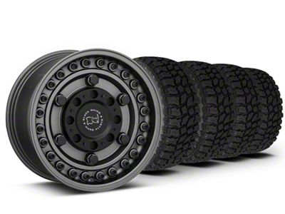 17x9 Black Rhino Armory Wheel & 35in Mudclaw Mud-Terrain Comp MTX Tire Package (20-25 Jeep Gladiator JT)