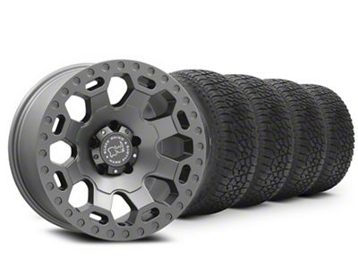 17x9 Black Rhino Warlord Wheel & 34in Falken All-Terrain Wildpeak A/T3W Tire Package (20-25 Jeep Gladiator JT)