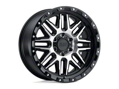 Black Rhino Alamo Gloss Black with Machined Face and Stainless Bolts Wheel; 20x9; -18mm Offset (99-04 Jeep Grand Cherokee WJ)