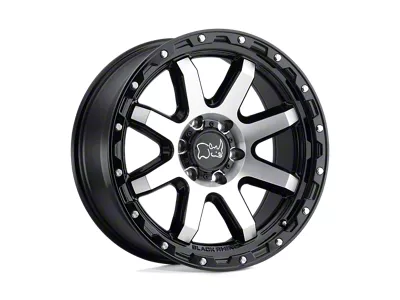 Black Rhino Coyote Gloss Black with Machined Face and Stainless Bolts Wheel; 18x9; -18mm Offset (99-04 Jeep Grand Cherokee WJ)
