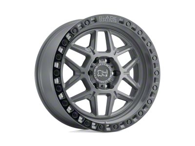 Black Rhino Kelso Battleship Gray with Black Ring Wheel; 17x9; -18mm Offset (84-01 Jeep Cherokee XJ)