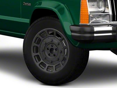 Black Rhino Warthog Matte Black Wheel; 17x8.5; -18mm Offset (84-01 Jeep Cherokee XJ)
