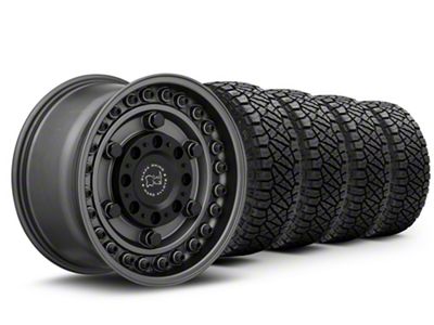 17x9 Black Rhino Armory & 34in NITTO All-Terrain Ridge Grappler A/T Tire Package (20-25 Jeep Gladiator JT)