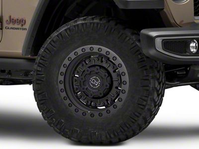 Black Rhino Abrams Textured Matte Gunmetal Wheel; 17x9.5; -18mm Offset (20-25 Jeep Gladiator JT)