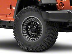 Black Rhino Alpha Matte Black with Gunmetal Lip Wheel; 17x9; 0mm Offset (20-26 Jeep Gladiator JT)