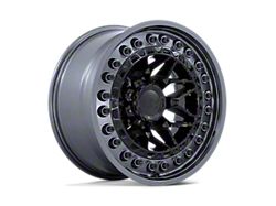 Black Rhino Alpha Matte Black with Gunmetal Lip Wheel; 17x9; -12mm Offset (20-25 Jeep Gladiator JT)