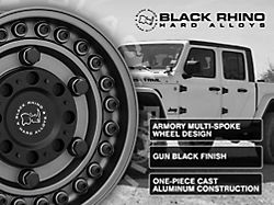 Black Rhino Armory Gunblack Wheel; 17x9.5; -18mm Offset (20-26 Jeep Gladiator JT)