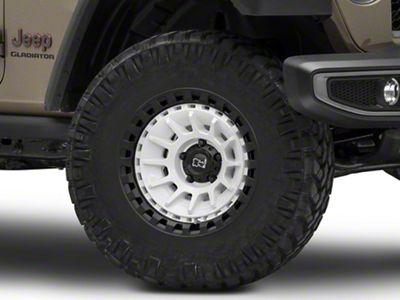 Black Rhino Barrage Gloss White on Matte Black Wheel; 17x8.5; -10mm Offset (20-25 Jeep Gladiator JT)