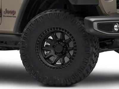 Black Rhino Calico Matte Black Wheel; 17x8.5; 0mm Offset (20-25 Jeep Gladiator JT)