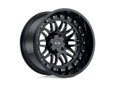 Black Rhino Fury Gloss Black Wheel; 20x9.5; -18mm Offset (20-25 Jeep Gladiator JT)