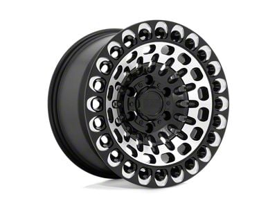 Black Rhino Labyrinth Gloss Black with Machined Face and Milling Wheel; 17x9.5; -18mm Offset (20-25 Jeep Gladiator JT)