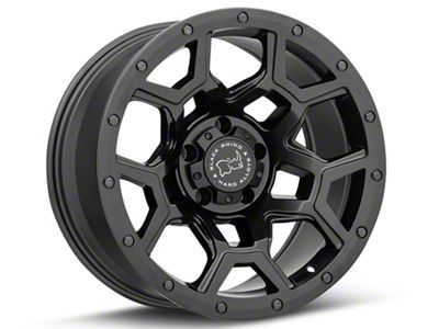 Black Rhino Overland Matte Black Wheel; 17x9.5; -18mm Offset (20-25 Jeep Gladiator JT)