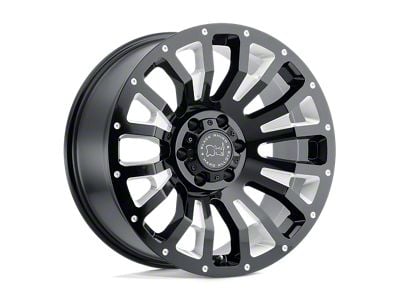 Black Rhino Pinatubo Gloss Black with Milled Inside Window Wheel; 18x9.5; -18mm Offset (20-25 Jeep Gladiator JT)