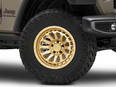 Black Rhino Raid Gold Wheel; 17x8.5; -18mm Offset (20-25 Jeep Gladiator JT)