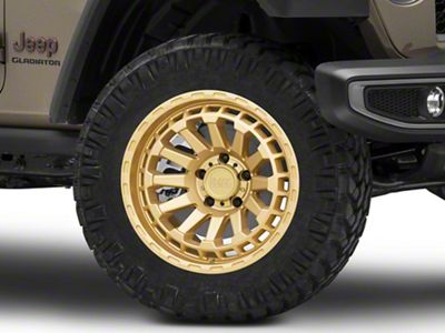 Black Rhino Raid Gold Wheel; 20x9.5; -18mm Offset (20-25 Jeep Gladiator JT)
