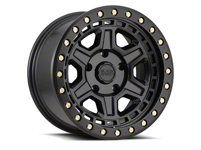 Black Rhino Reno Matte Black with Brass Bolts Wheel; 17x9; -18mm Offset (20-25 Jeep Gladiator JT)