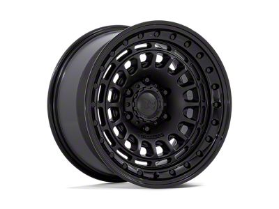 Black Rhino Sahara Matte Black with Gloss Black Lip Wheel; 17x9; -12mm Offset (20-25 Jeep Gladiator JT)