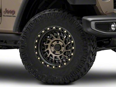 Black Rhino Shredder Matte Black with Machined Dark Tint Wheel; 17x9; -18mm Offset (20-25 Jeep Gladiator JT)