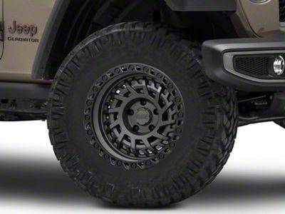 Black Rhino Shredder Matte Gunmetal Wheel; 17x9; -18mm Offset (20-25 Jeep Gladiator JT)