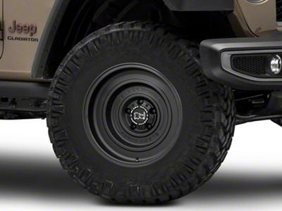 Black Rhino Solid Matte Black Wheel; 17x9.5; -18mm Offset (20-25 Jeep Gladiator JT)