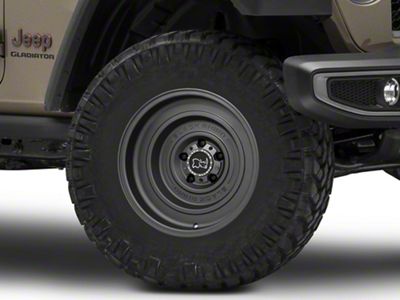 Black Rhino Solid Matte Gun Black Wheel; 17x9.5; -18mm Offset (20-25 Jeep Gladiator JT)